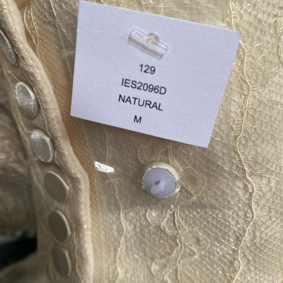 NWT EN SAISON SEQUENCE LACE VINTAGE MIDI BABY DOLL LONG SLEEVE DRESS - Picture 4 of 5